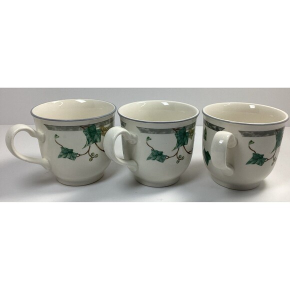 Noritake "Ivy Lane" Keltcraft~Footed Tea Cup~Set of 3~Crafted in Ireland - Picture 1 of 6